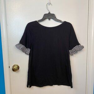 Talbots black short sleeve top